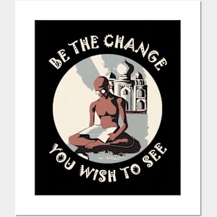 ☸️ Be the Change You Wish to See, Gandhi, Motivational Zen Posters and Art